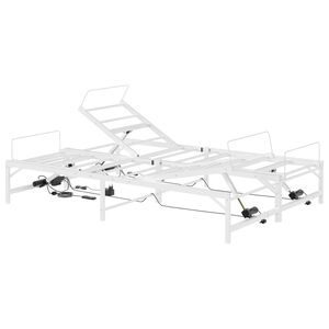 vidaXL Elektrisch verstellbares Bettgestell Wei&szlig; 120 x 190 cm Stahl