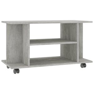 vidaXL TV-Schrank mit Rollen Betongrau 80x40x45 cm Holzwerkstoff