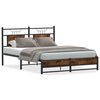 vidaXL Bettgestell ohne Matratze R&auml;uchereiche 137x190 cm Holzwerkstoff