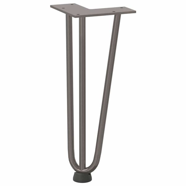 vidaXL Haarnadelbeine für Couchtisch 4 Stk. Naturstahl 30 cm Massivstahl