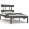 vidaXL Massivholzbett Grau 100x200 cm
