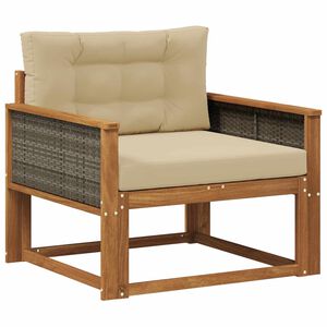 vidaXL Outdoor Mittelsofa Natur