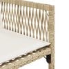 vidaXL 9-tlg. Garten-Essgruppe mit Kissen Beige Poly Rattan