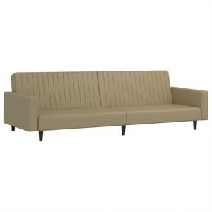 vidaXL Schlafsofa 2-Sitzer Cappuccino Kunstleder