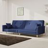 vidaXL Schlafsofa 2-Sitzer mit 2 Kissen Blau Stoff