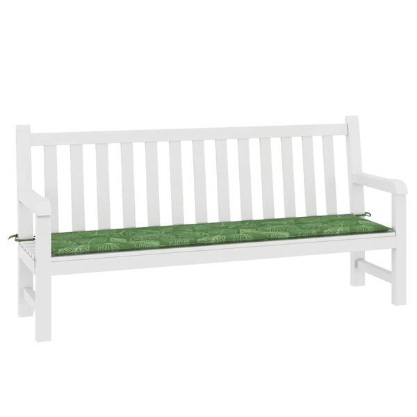 vidaXL Gartenbank-Auflage Blattmuster 200x50x4 cm Stoff