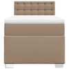 vidaXL Boxspringbett mit Matratze Cappuccino-Braun 80x200cm Kunstleder