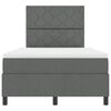 vidaXL Boxspringbett mit Matratze Dunkelgrau 120 x 200 cm Stoff