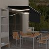 vidaXL Markise Automatisch mit Rollo LED Windsensor 3,5x2,5m Anthrazit