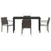 vidaXL Garten Essgruppe 5 pcs Braun und Schwarz PE-Rattan