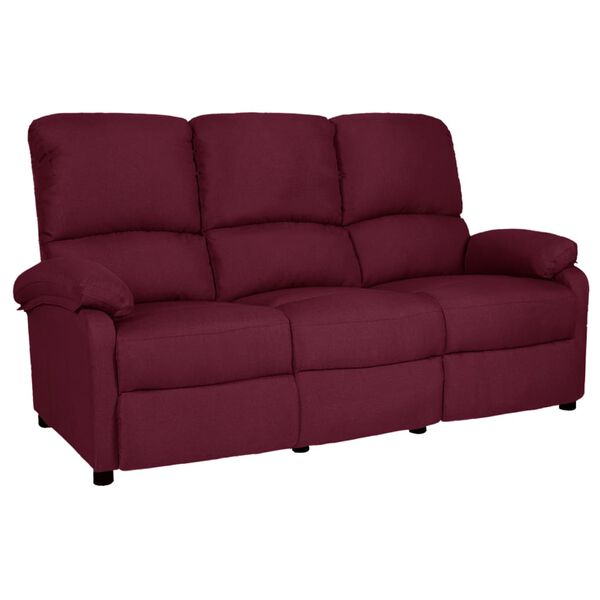 vidaXL 3-Sitzer-Sofa Verstellbar Lila Stoff