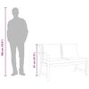 vidaXL Gartenbank 114,5 cm mit Cremeweißen Kissen Massivholz Akazie