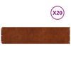 vidaXL Rasenkante 20 stk. 25 x 103 cm Wetterfeststahl Rostoptik