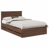 vidaXL Bettrahmen Braun Eichen-Optik 120 x 190 cm Ingenieurs Holz
