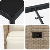 vidaXL Garten Essgruppe mit Kissen 3 pcs Beige Poly-Rattan