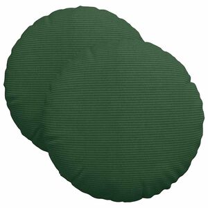 vidaXL Sitzkissen 2 stk. Cordstoff Dunkelgr&uuml;n &Oslash; 40 cm