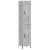 vidaXL Highboard Betongrau 34,5x34x180 cm Holzwerkstoff