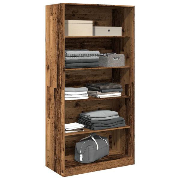 vidaXL Kleiderschrank Altholz-Optik 100x50x200 cm Holzwerkstoff