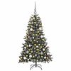 vidaXL K&uuml;nstlicher Weihnachtsbaum Gr&uuml;n 150 cm PVC, Plastik und Stahl