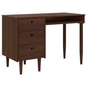 vidaXL Schreibtisch BILBAO Dunkelkaramell 114 x 53 x 75 cm