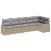 vidaXL Gartensofa-set 6 stk. Beige und Hellgrau Poly-Rattan