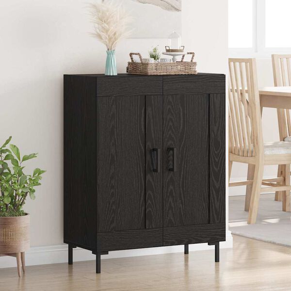 vidaXL Sideboard Schwarz Eichen-Optik 69,5 x 34 x 90 cm