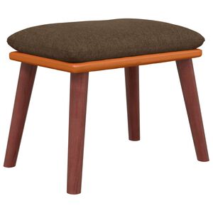 vidaXL Fu&szlig;hocker Braun 45x29,5x35 cm Stoff und Kunstleder