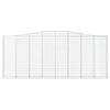 vidaXL Gabionen mit Hochbogen 3 Stk. 400x30x160/180cm Verzinktes Eisen