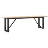 vidaXL Couchtisch O-Gestell 160x40x45 cm Massivholz Kiefer & Stahl