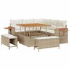 vidaXL Gartensofa-set 8 pcs Beige Poly-Rattan