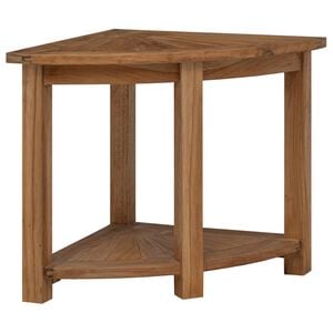 vidaXL Bad Beistelltisch Natur 45 x 45 x 46 cm Massivholz Teak