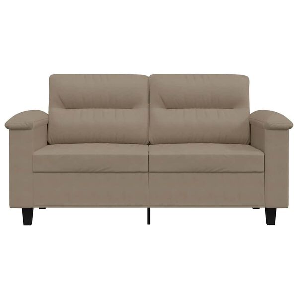 vidaXL 2-Sitzer-Sofa Taupe 120 cm Mikrofasergewebe