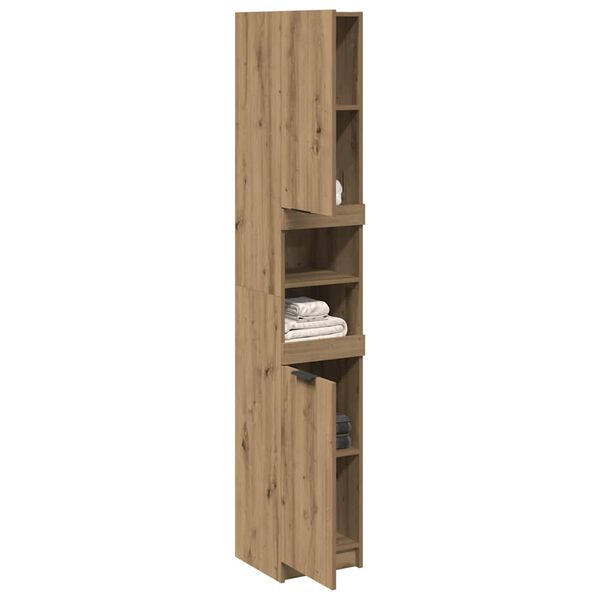 vidaXL Badschrank Artisan-Eiche 32x34x188,5 cm Holzwerkstoff