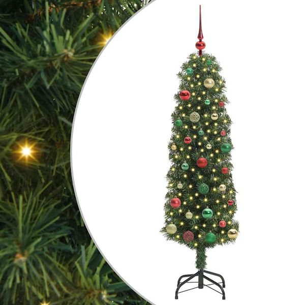 vidaXL Künstlicher Weihnachtsbaum mit 150 LEDs mit Ständer Grün 150 cm