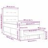 vidaXL Boxspringbett mit Matratze Hellgrau 80 x 200 cm Stoff