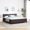 vidaXL Boxspringbett mit Matratze Dunkelbraun 180 x 200 cm Stoff