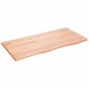 vidaXL Wandregal Hellbraun 100x50x2 cm Massivholz Eiche Behandelt