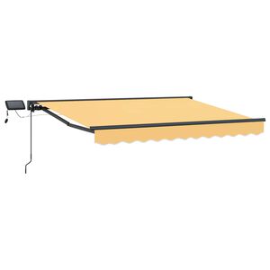 vidaXL Manueller Markisenrahmen mit LEDs Sand 2,5 x 2 m