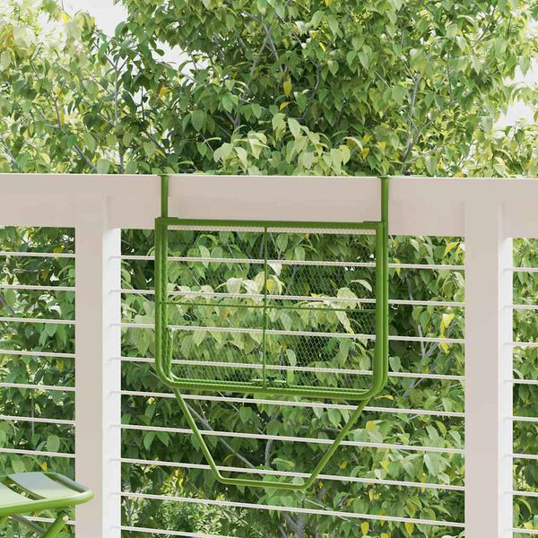 vidaXL Balkontisch Gr&uuml;n 60x40 cm Stahl