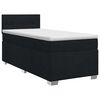 vidaXL Boxspringbett mit Matratze Schwarz 80 x 200 cm Stoff