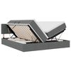 vidaXL LED-Speicherbett mit Matratze Dunkelgrau 180 x 200 cm Stoff