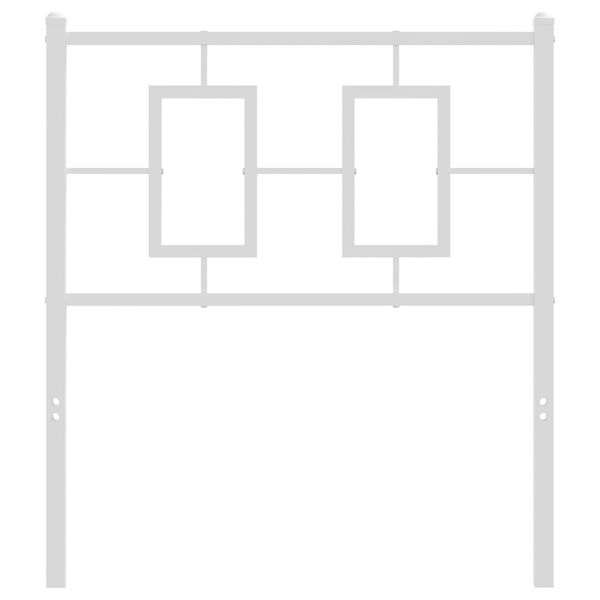 vidaXL Kopfteil Metall Weiß 75 cm