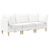 vidaXL Modular Sofa Set mit Stauraum 3 Stk. Wei&szlig; Stoff