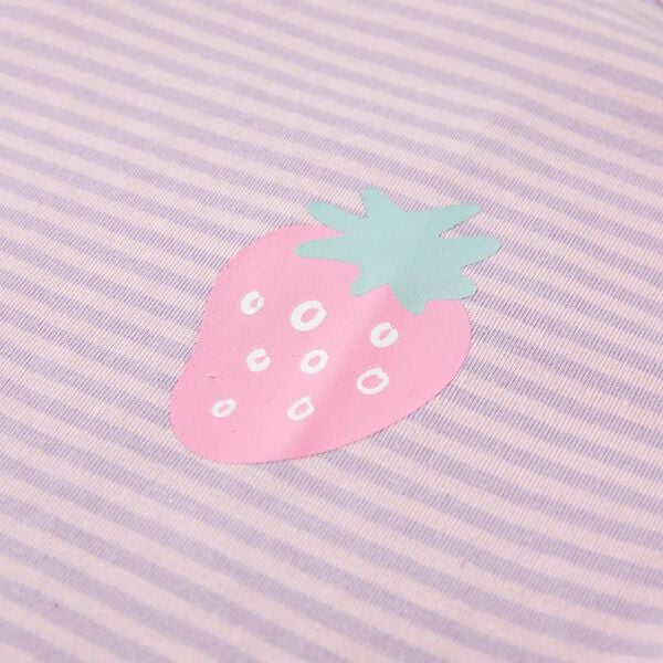 Kinder-T-Shirt mit R&uuml;schen&auml;rmeln Lila 128