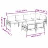 vidaXL Garten-Sofa-Set mit Kissen 7 pcs Anthrazit Stahl & Stoff