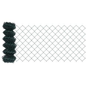 vidaXL Maschendrahtzaun 25 x 0,6 m Stahl Gr&uuml;n