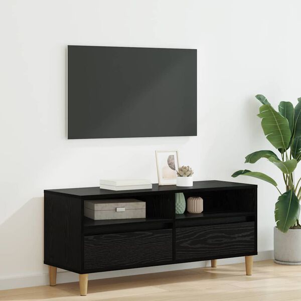 vidaXL TV-Schr&auml;nk Schwarz Eichen-Optik 100 x 34,5 x 44,5 cm