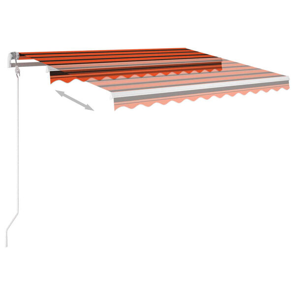 vidaXL Markise Automatisch Einziehbar 300x250 cm Orange und Braun