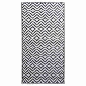 vidaXL Outdoor-Teppich ARAKIL Wei&szlig; und Schwarz 160x230 cm PP