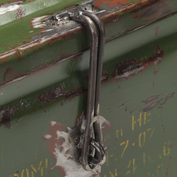 vidaXL Aufbewahrungskiste Milit&auml;r-Stil 68x24x66 cm Eisen